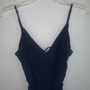 navy blue jumpsuit